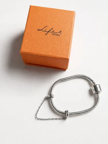 Pulseira Vivara Life Prata Original Com Trava De Segurança