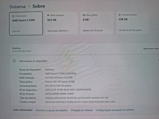 PC gamer (apenas gabinete completo.) 