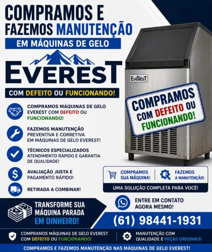 Compra e manutenção em máquina de gelo 