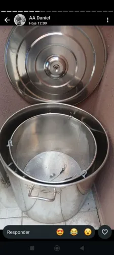 Panela e cesto inox para produção de cerveja artesanal (Single Vessel)