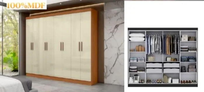 Guarda roupa Paris 8 portas 100% MDF- NOVO!