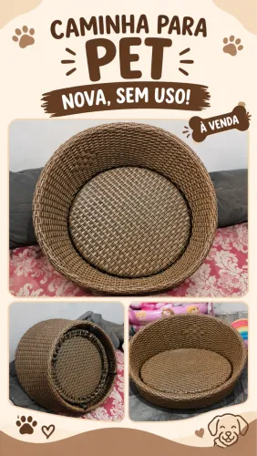 Caminha para Cachorro Estilo Vime - Nova, Sem Uso