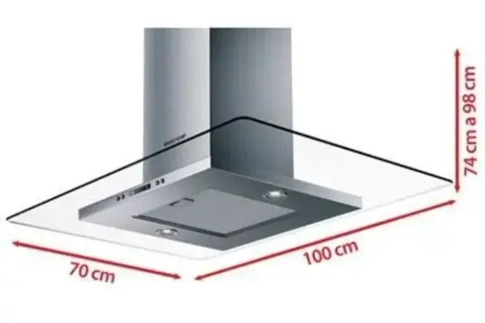 Coifa de ilha brastemp vidro plano 100cm bav10arana 127v