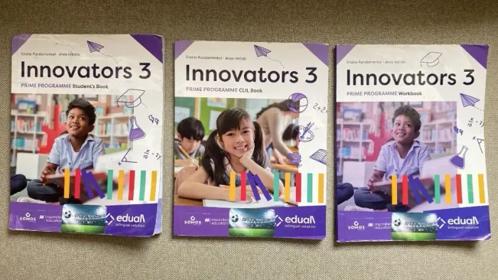 Livro de Inglês Innovators 3 - Edual/ Bilingual Solution - Usado