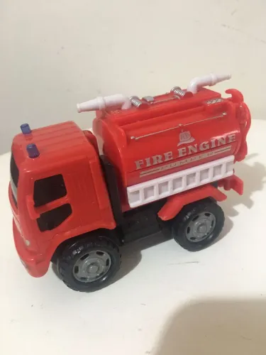 Caminhão bombeiro a fricção de brinquedo