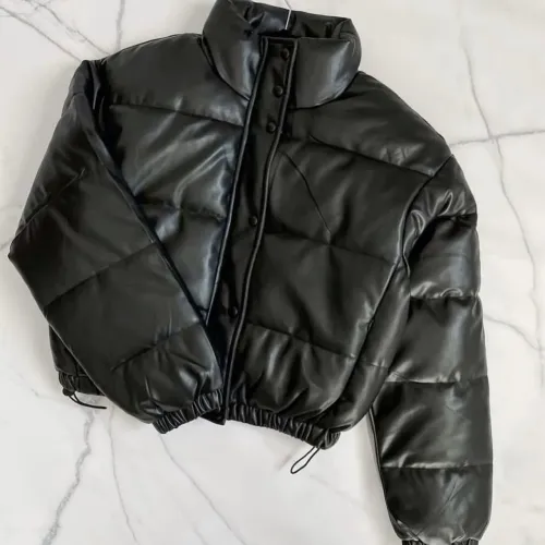 Jaqueta puffer preta feminina 