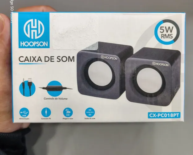 CAIXINHA DE SOM HOOPSON 5W RMS PARA PC E NOTEBOOK