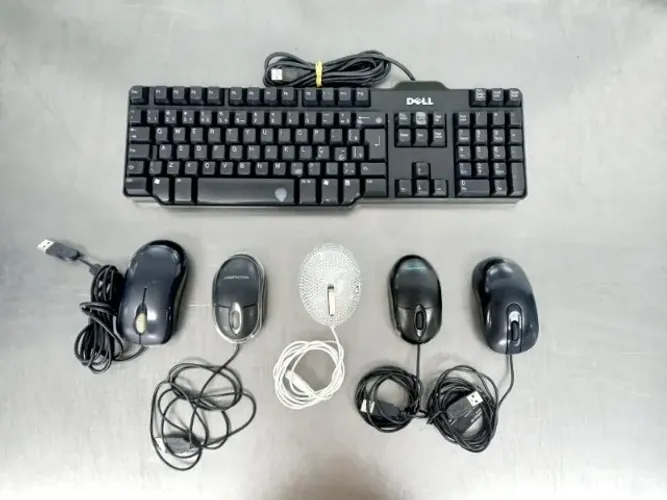 5 Mouses + 1 Teclado Dell