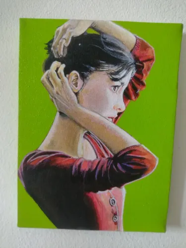 Pintura acrílico sobre tela 15x20 cm Amelie