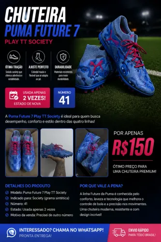 CHUTEIRA PUMA FUTURE 7 - NÚMERO 41
