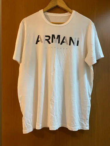 Camiseta Grife Giorgio Armani importada masculina linha Armani exchange branca básica