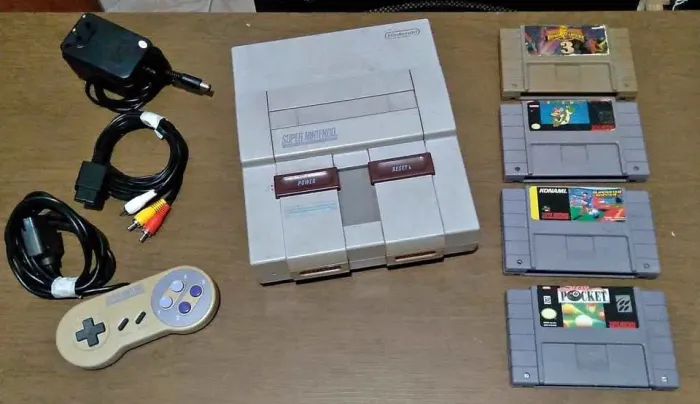 ? Super Nintendo FAT 1991 + 4 Jogos - R$ 650