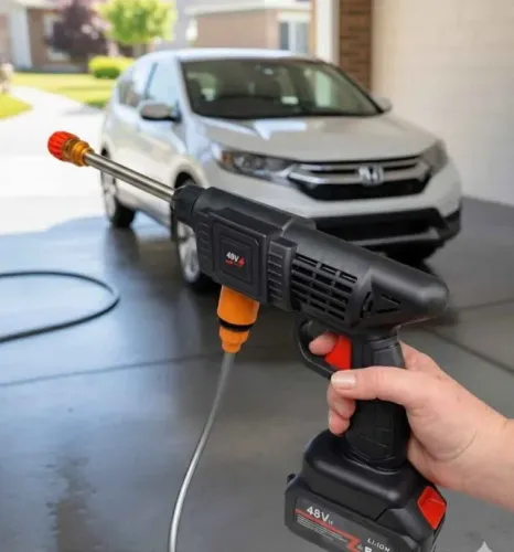 Lavadora Alta Pressão Lava Jato Portátil Recarregável Com Maleta e Acessórios Recarregável