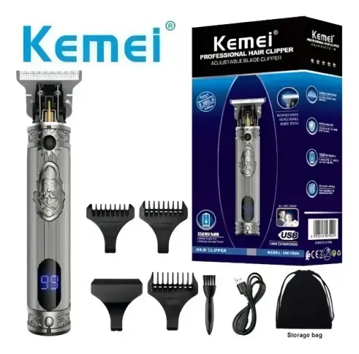 Kemei Km-700h Maquina Profissional Cortar Barba Cabelo