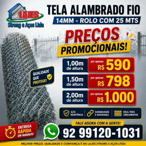 TELA ALAMBRADO PARA CERCADO 