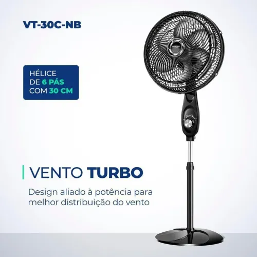 Ventilador coluna mondial turbo VT-30 - NOVO