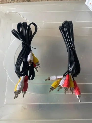 Cabo RCA 3x3 coaxial de áudio e vídeo
