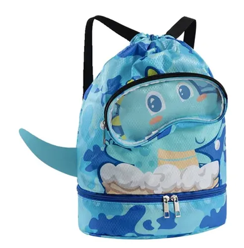 Bolsa de natação infantil à prova d'água com desenho animado, adequada para piscina, praia