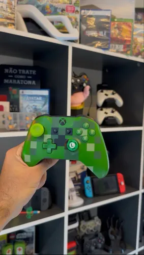 controle xbox one semi-novo edição minecraft 