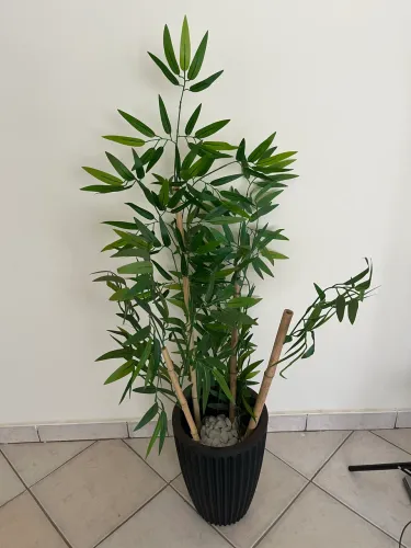 Vaso flor de bambu artificial 
