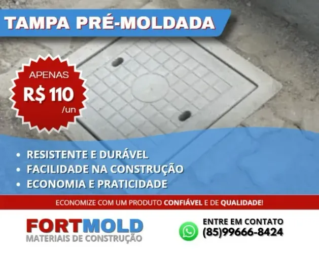 TAMPA PRÉ-MOLDADA