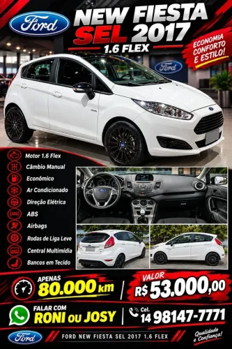Ford Fiesta SEL 1.6 16V Flex Mec. 5P 2017