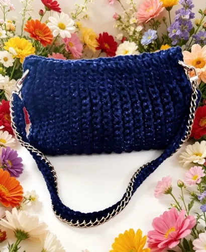 Bolsas de crochê fio náutico