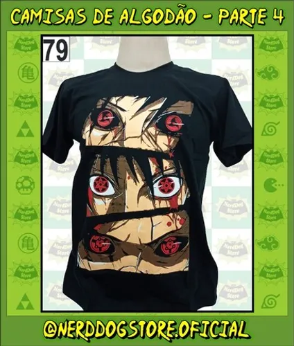 Camisa Clã Uchiha - Naruto Shippuden Sharingan Madara Itachi Sasuke Obito - NerdDog Store