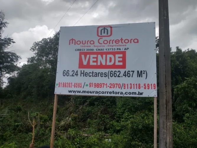 A.Moura Gestor Imobiliário-Terreno com 66ha à Venda na Estrada de Vigia com 500 metros
