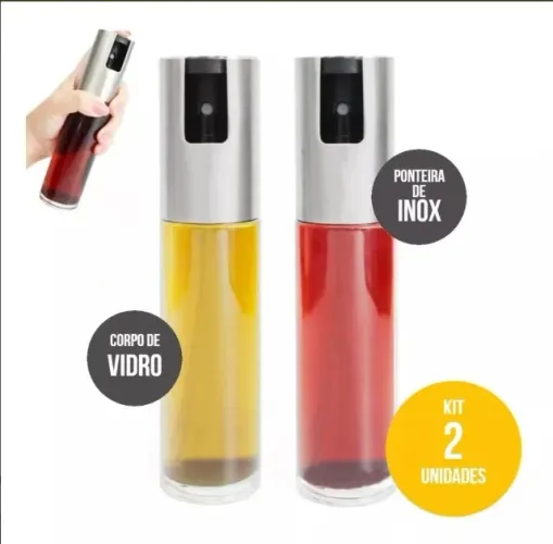 Kit 2 Spray De Azeite Borrifador Pulverizador Vinagre Óleo 100ml