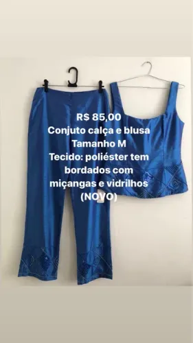 Calça e blusa tamanho M (Festa)