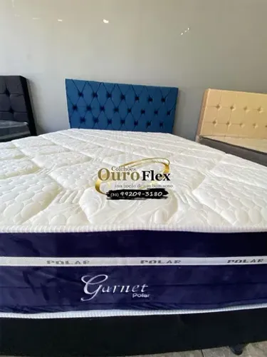 COLCHÃO DE MOLA LUXUOSO GARNETT MAIS BOX DE CASAL