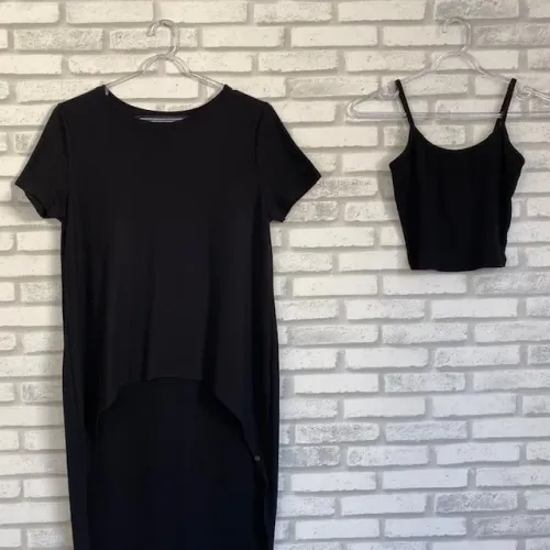 Blusinha Mullet Preta Youcom Tamanho P + Grátis Top Alcinha Shein