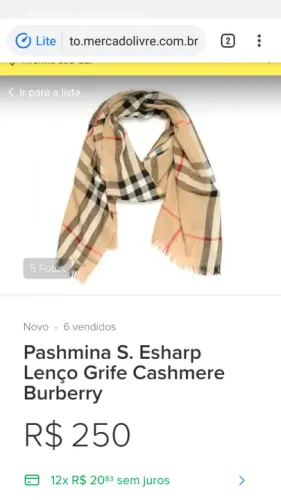 Pashmina importada 1° linha 