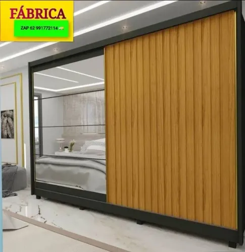 Guarda Roupa de Casal APOLO RIPADO GIGANTE 100% MDF