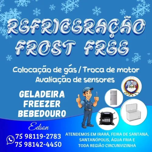 Técnico em refrigeração geladeiras, freezer , garantia de bom serviço é nosso lema