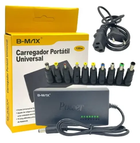 Fonte Notebook Laptop Universal Com Cabo Carregador