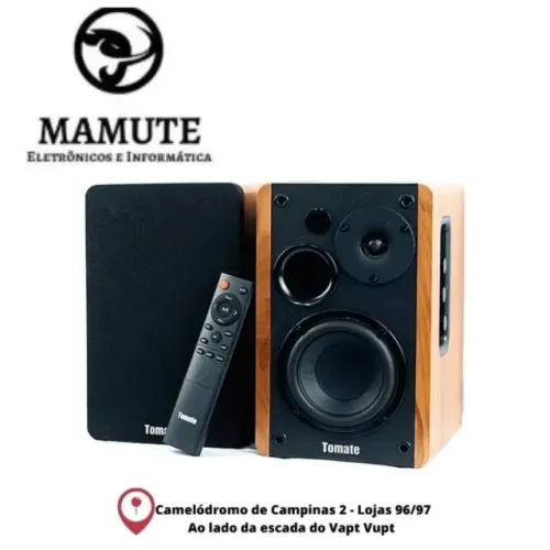 Caixa De Som Ativa Monitor Bluetooth Óptico Tomate Mts 2026 Preto