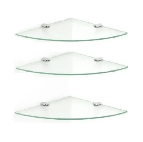 Prateleira 20 cm De Canto Para Banheiro Kit Com 3