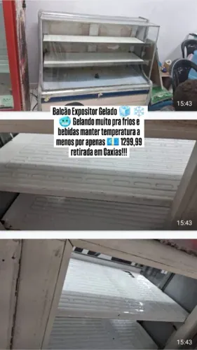 Balcão Expositor Gelado e Fatiador e Balança puro inox - Caxias 127?v