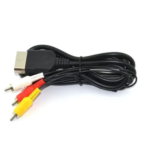 Cabo AV Rca para Xbox Clássico / Cabo 3 Cores Xbox Clássico