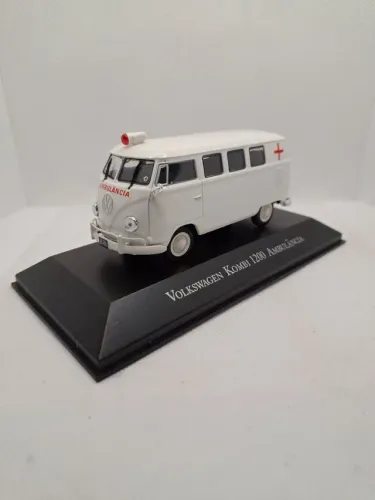 Miniatura Volkswagen Kombi 1200 Ambulância - Escala 1/43 - Carros de Serviços