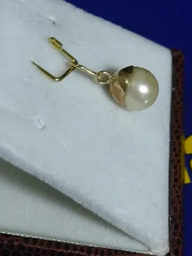 Pingente Pérola 7 mm Ouro 18 Kilates 0.80 Grama