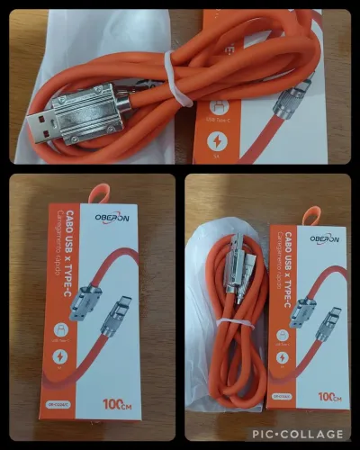 Cabo USB C x Type-C Carregamento Rápido Oberon
