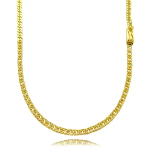 Corrente Grumet Dupla (3mm) - Revestida em ouro (Semijoia)
