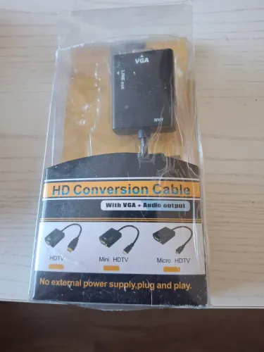Cabo Conversor HD para VGA com Saída de Áudio