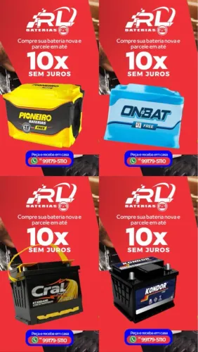 Baterias Automotivas - Diversas Marcas e Parcelamento