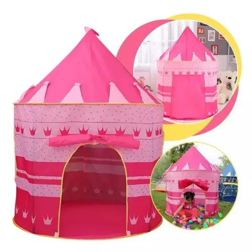 Barraca Castelo Infantil Para Menina-Rosa