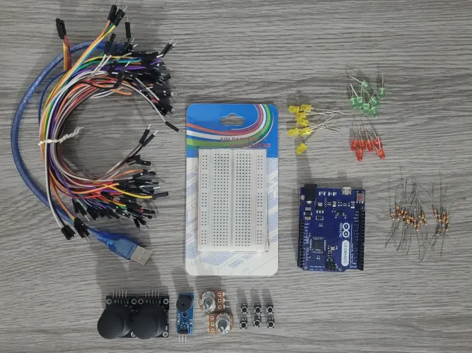 KIT ARDUINO LEONARDO - COMPLETO PARA PROJETOS ELETRÔNICOS E DE PROGRAMAÇÃO