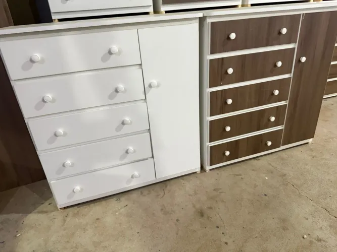 Cômoda Sapateira 4 e 5 Gavetas MDF